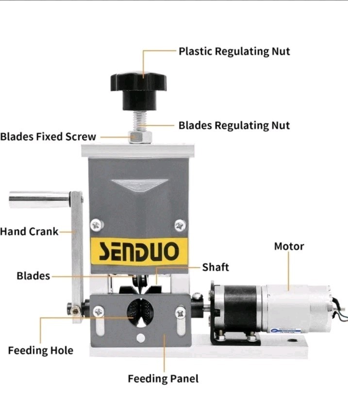 SENDUO Automatic Wire Stripper Machine 0.04-0.79inch Diameter Scrap Cable