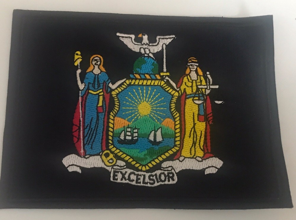 NEW YORK State Flag USA Embroidered Patch  Sew On