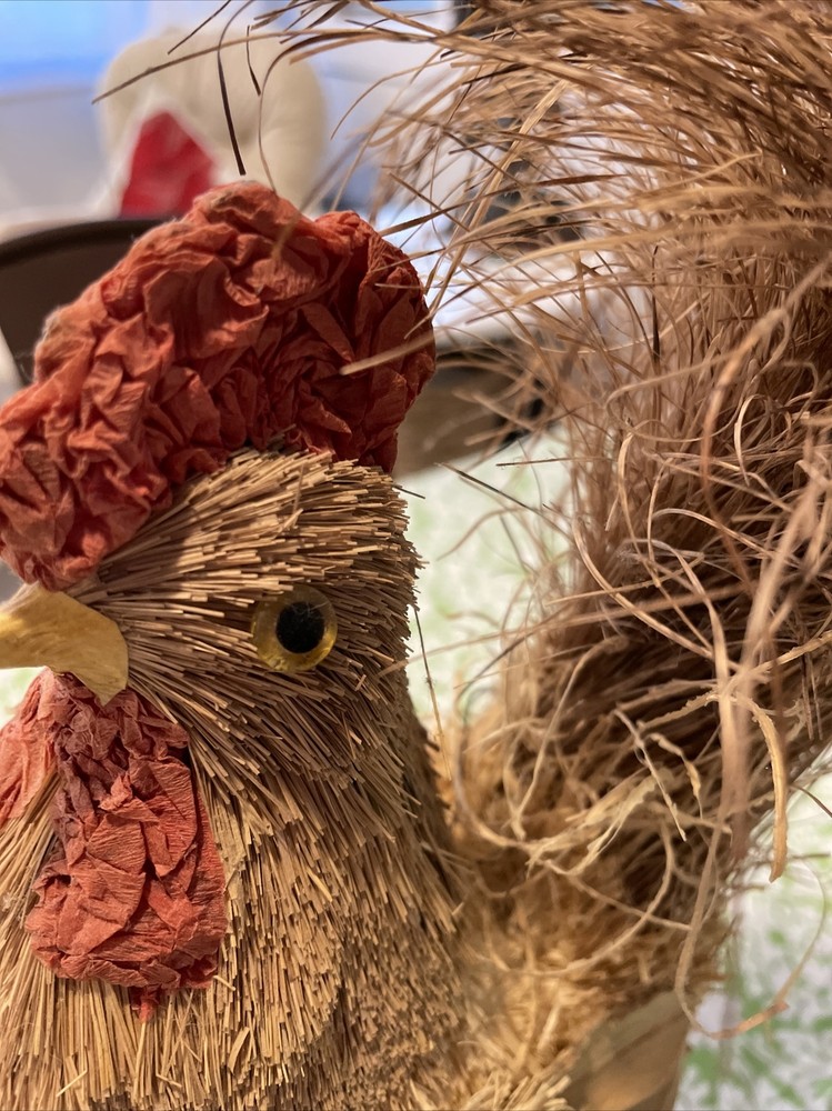 Straw Rooster Figure