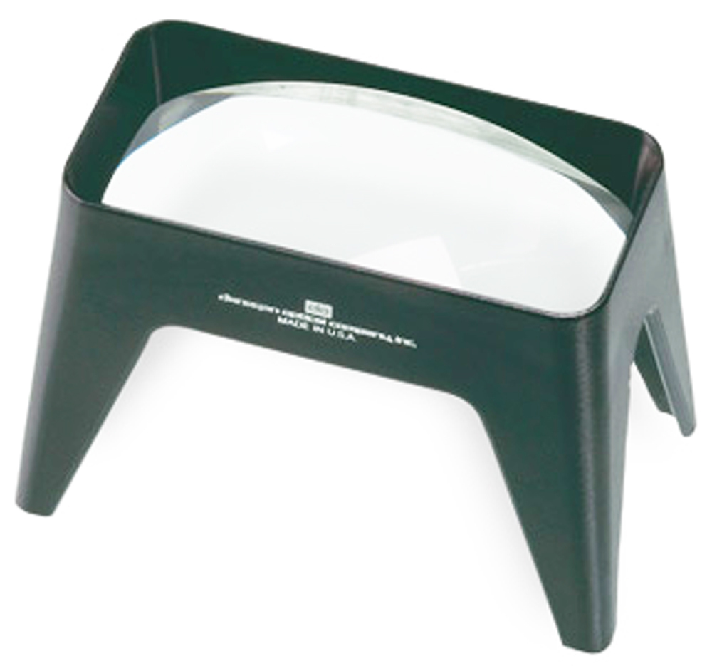 Donegan Aspheric Lens Stand Magnifier. 2" x 4" Rectangular Lens 3X Magnification