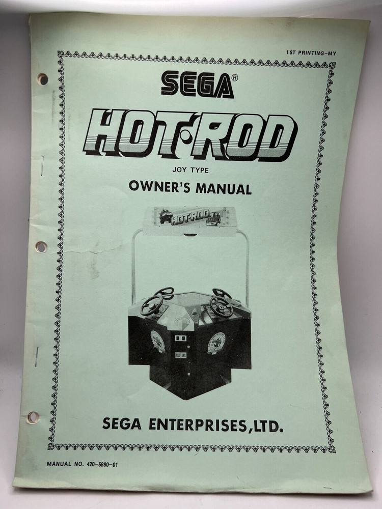 SEGA: Arcade game Manuals Collection from distributors library YOUR CHOICE