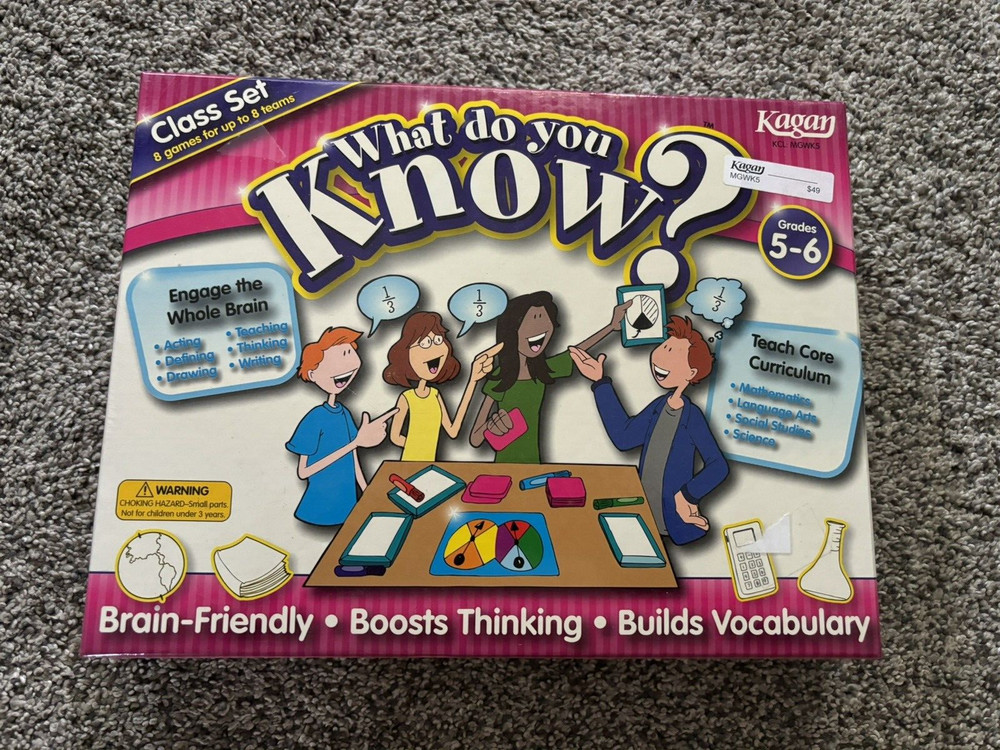 Kagan Cooperative Learning Class game set "What do you Know?"