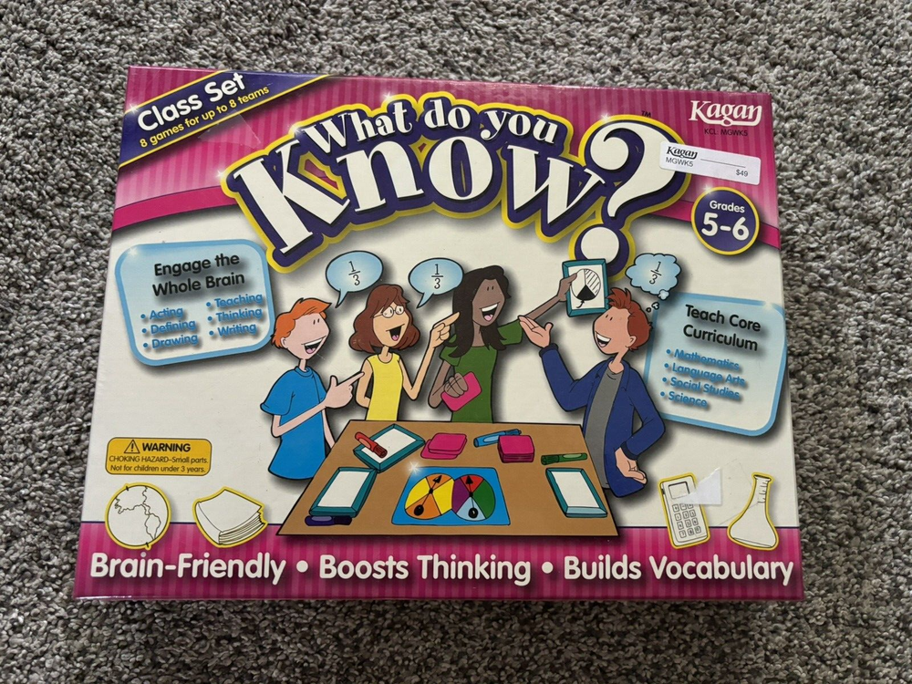 Kagan Cooperative Learning Class game set "What do you Know?"
