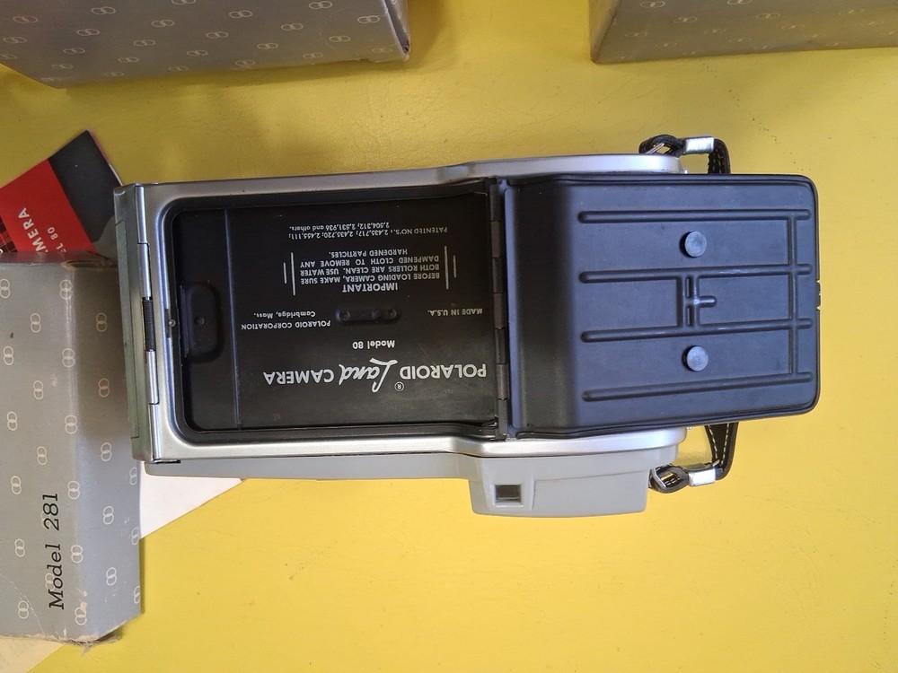 Polaroid Land Camera Model 80 w Box & Instructions (Plus Two 281 Flash Guns)