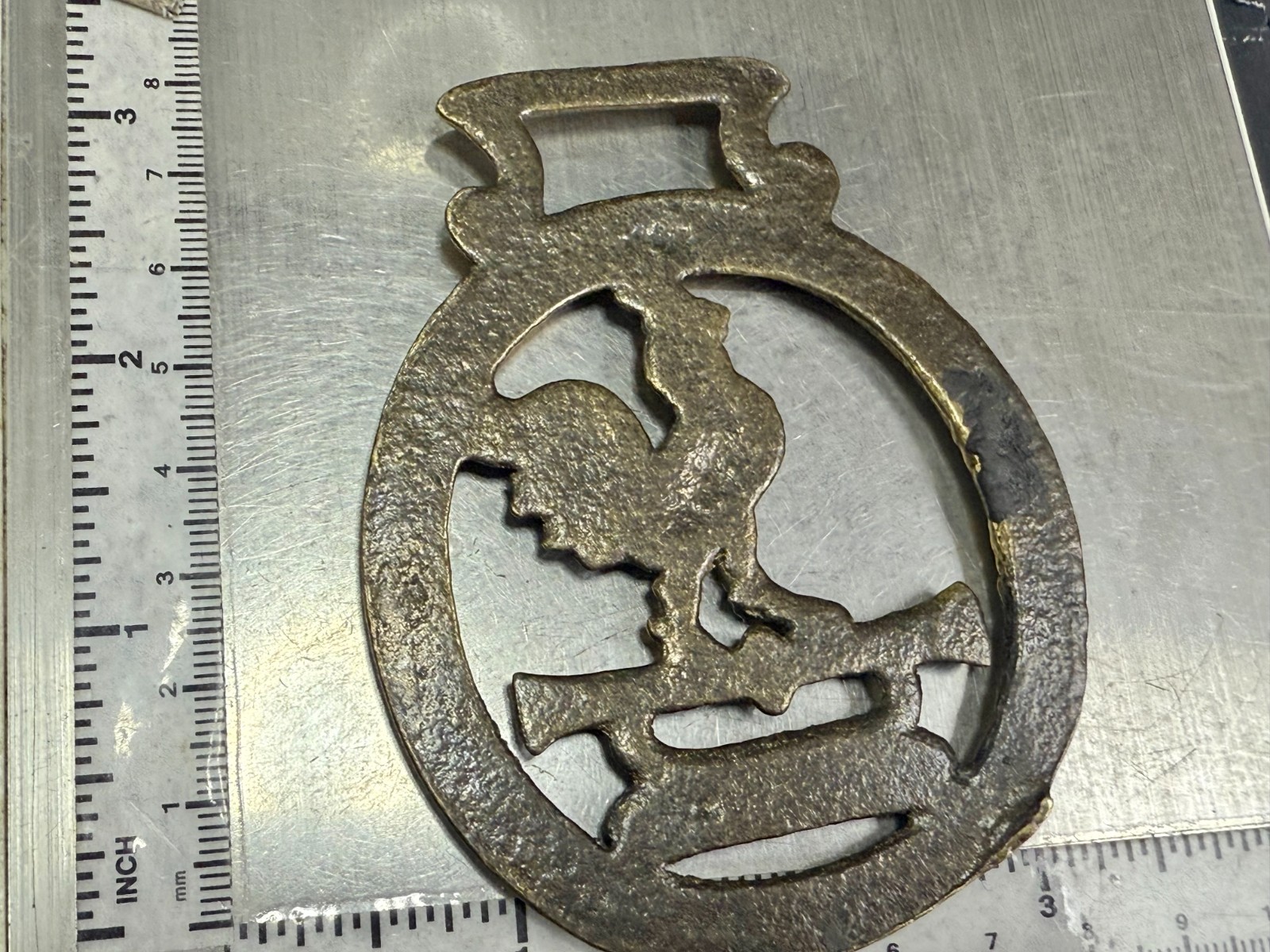 Rooster Cockerel Trumpet Openwork Bridle Harness Horse Saddle Medallion