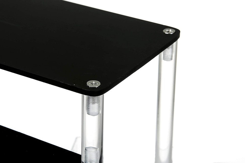 2 Tier Black Acrylic Display Riser Cupcake Stand Display Shelf for Decoration...