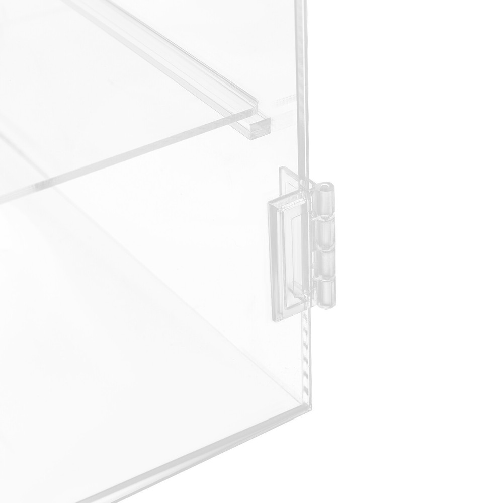 4-Tier Clear Acrylic Display Case with Rotating Base for Stylish Storage