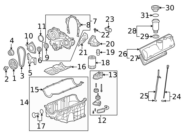 Genuine GM Front Engine Cover 19181094