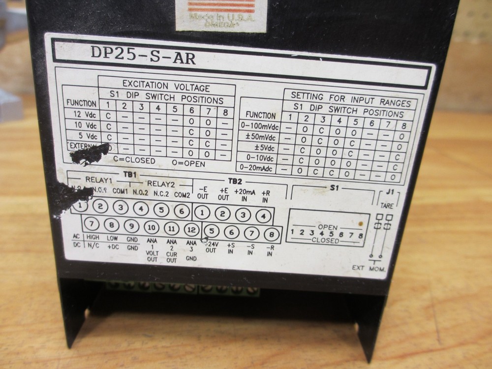 Omega DP25-S-AR *USED POWERS UP* Panel Meter Digital Strain & Process