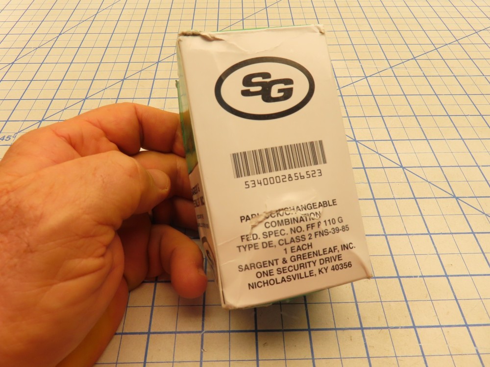 Sargent & Greenleaf 8077AD High Security Combination Changing Key Padlock New