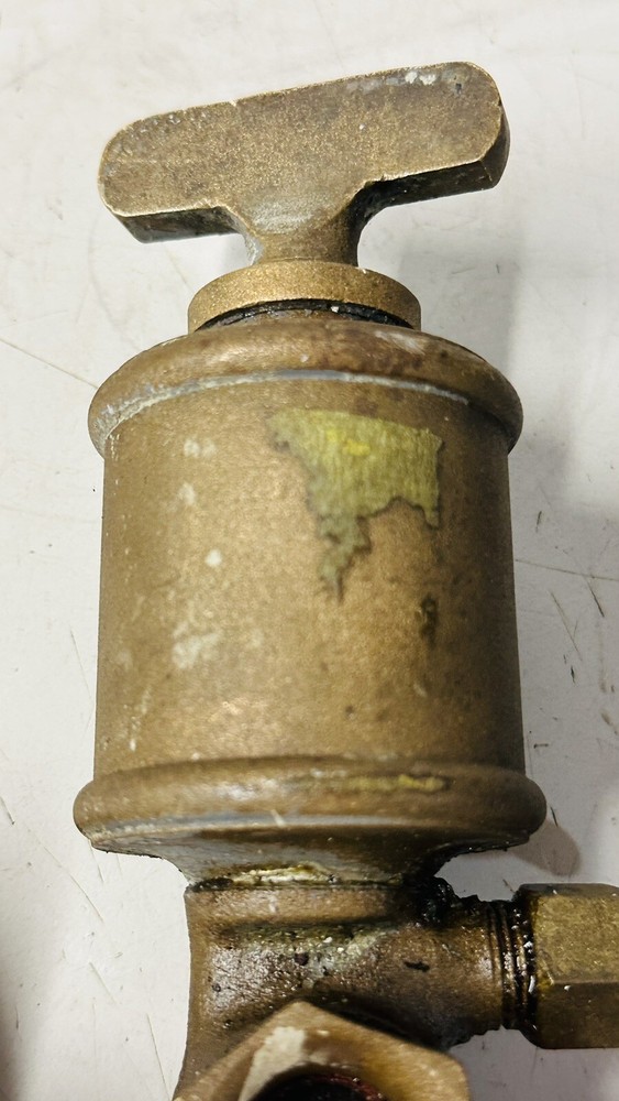 Brass Drip Cylinder Oiler Metal Knobs Antique Steampunk Hit Miss