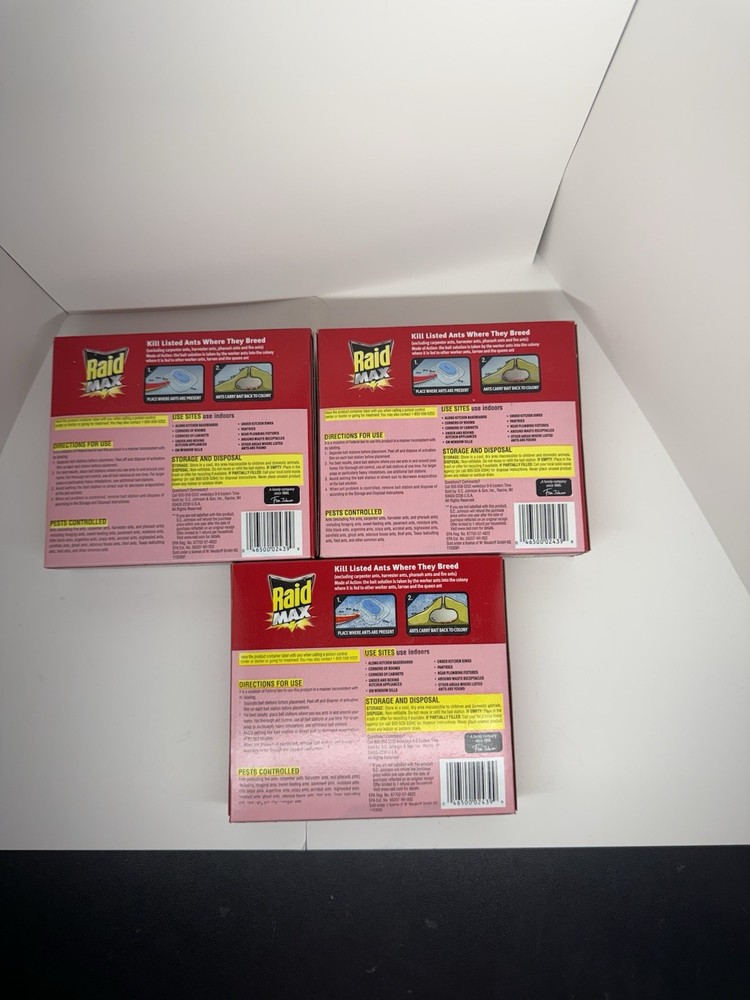 (3-boxes) Raid MAX Liquid Ant Bait 8 Count Value Pack