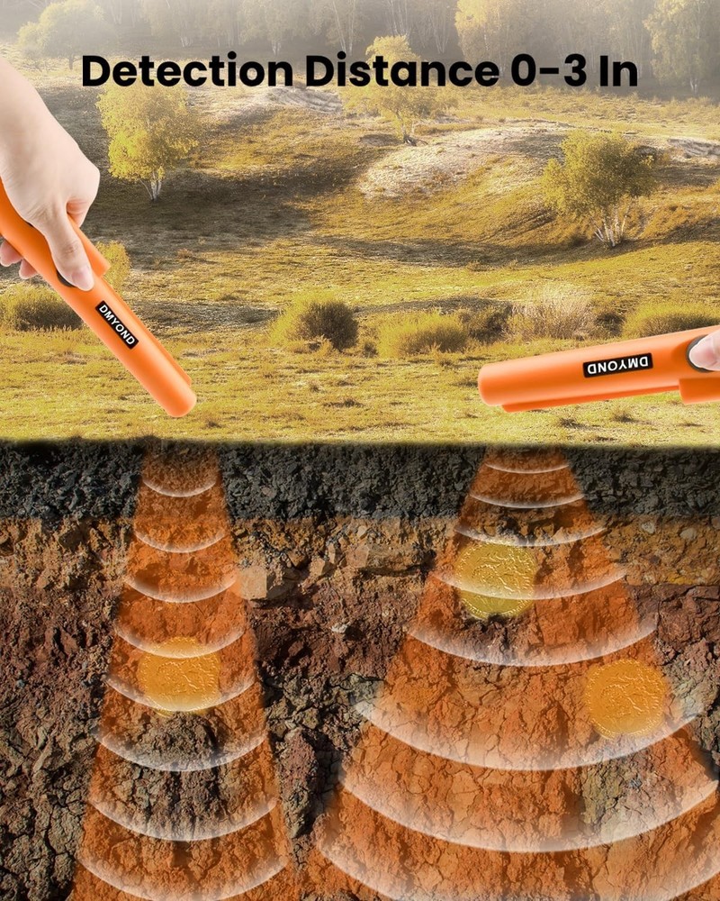 Portable Waterproof Handheld Pinpointer - High Sensitivity for Quick Detection