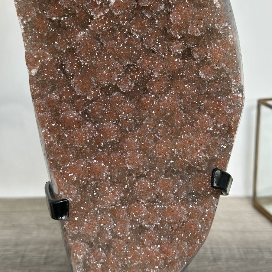 Sugar Druzy Crystal Cluster on Stand Statement Piece. MWS2650