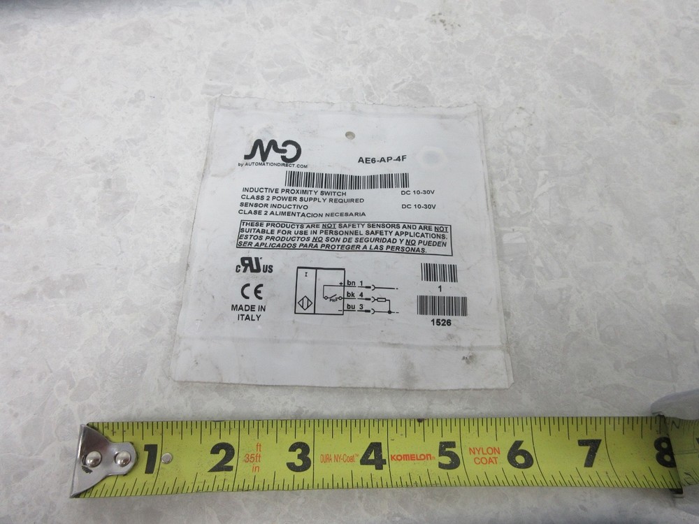 MD MICRO DETECTORS AE6-AP-4F INDUCTIVE PROXIMITY SWITCH, V0153