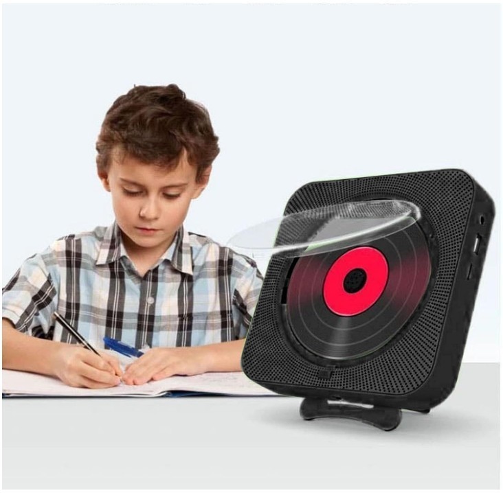 Portable CD Player w/ Remote – Wall Mount or Tabletop 🎵🖤