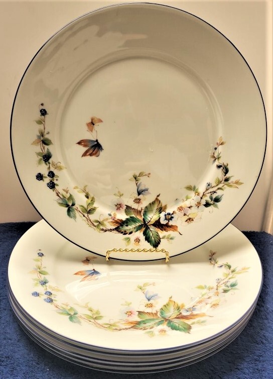 Set of 6 Oxford Brandywine Dinner Plates LK