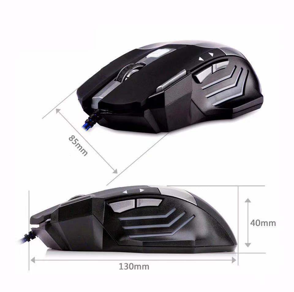 Gaming Mouse 7 Button USB Wired LED Breathing Fire Button Laptop PC