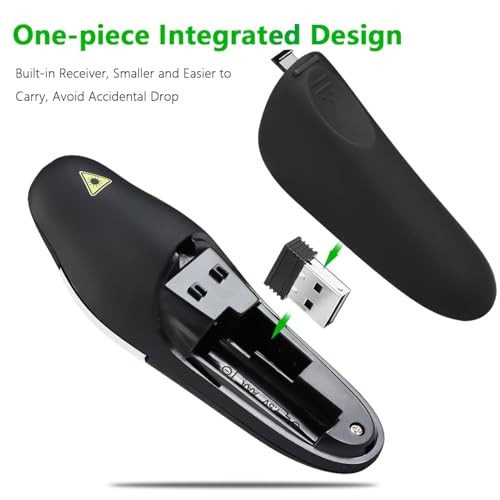 Presentation Clicker Remote, Wireless USB Presenter, Slideshow PowerPoint K100B