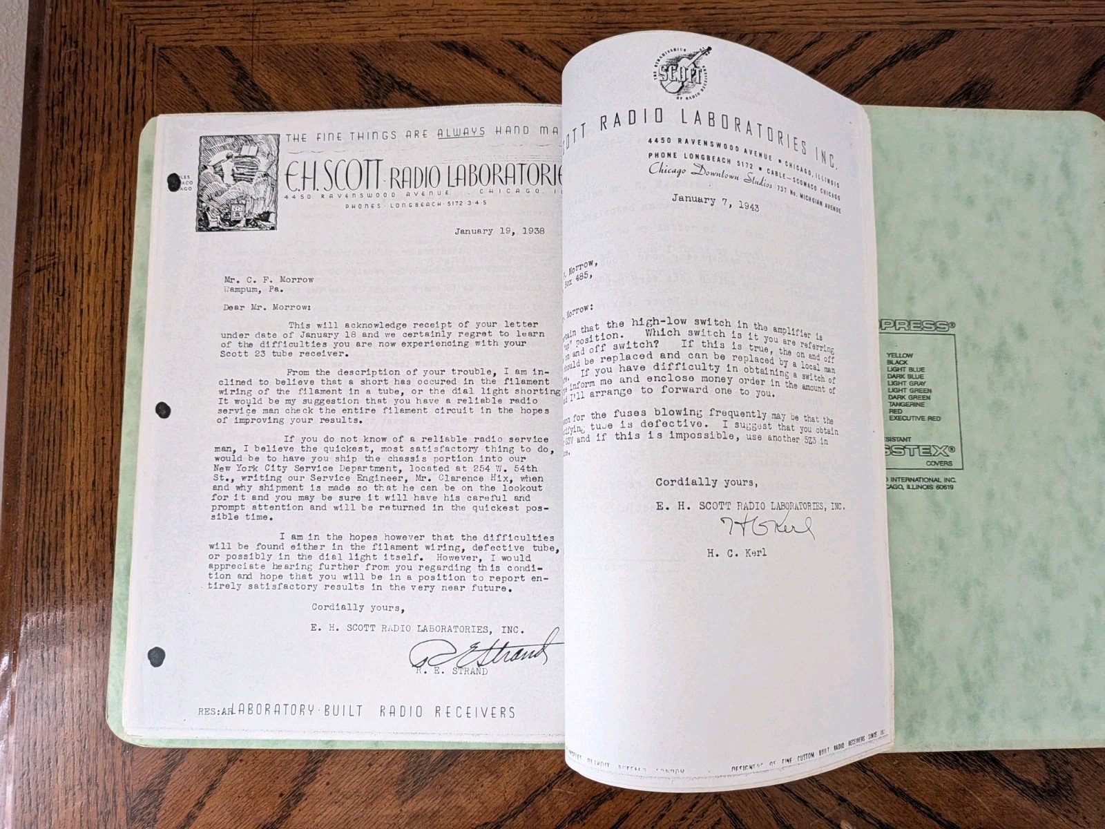 EH Scott 1936 Allwave Imperial Photocopy Documentation Book