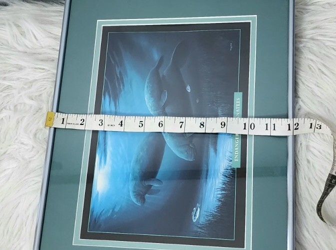 Robert Wyland print Endangered Manatees gallery framed