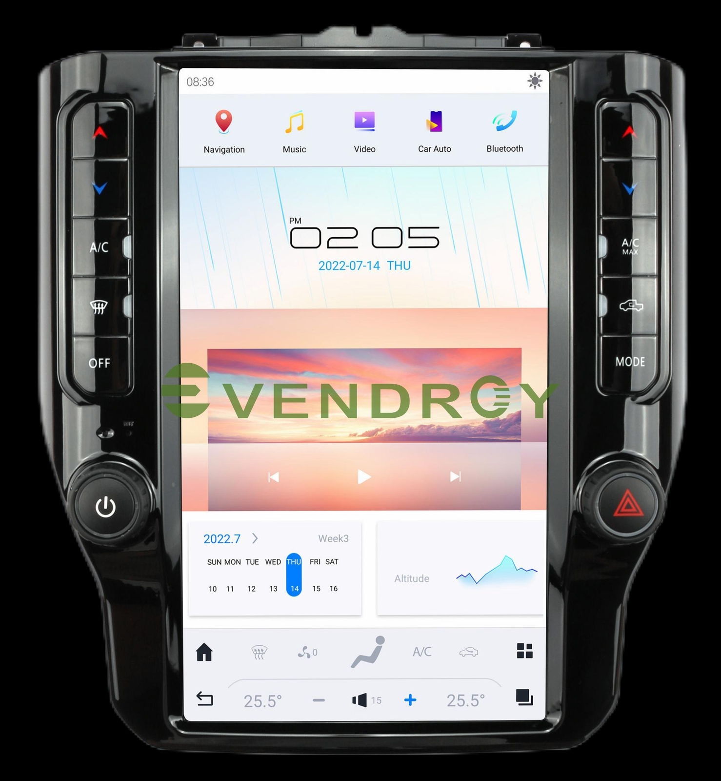 12.1"For Dodge RAM 1500 2500 3500 Car GPS Navigation Headunit Radio Stereo 4+64G