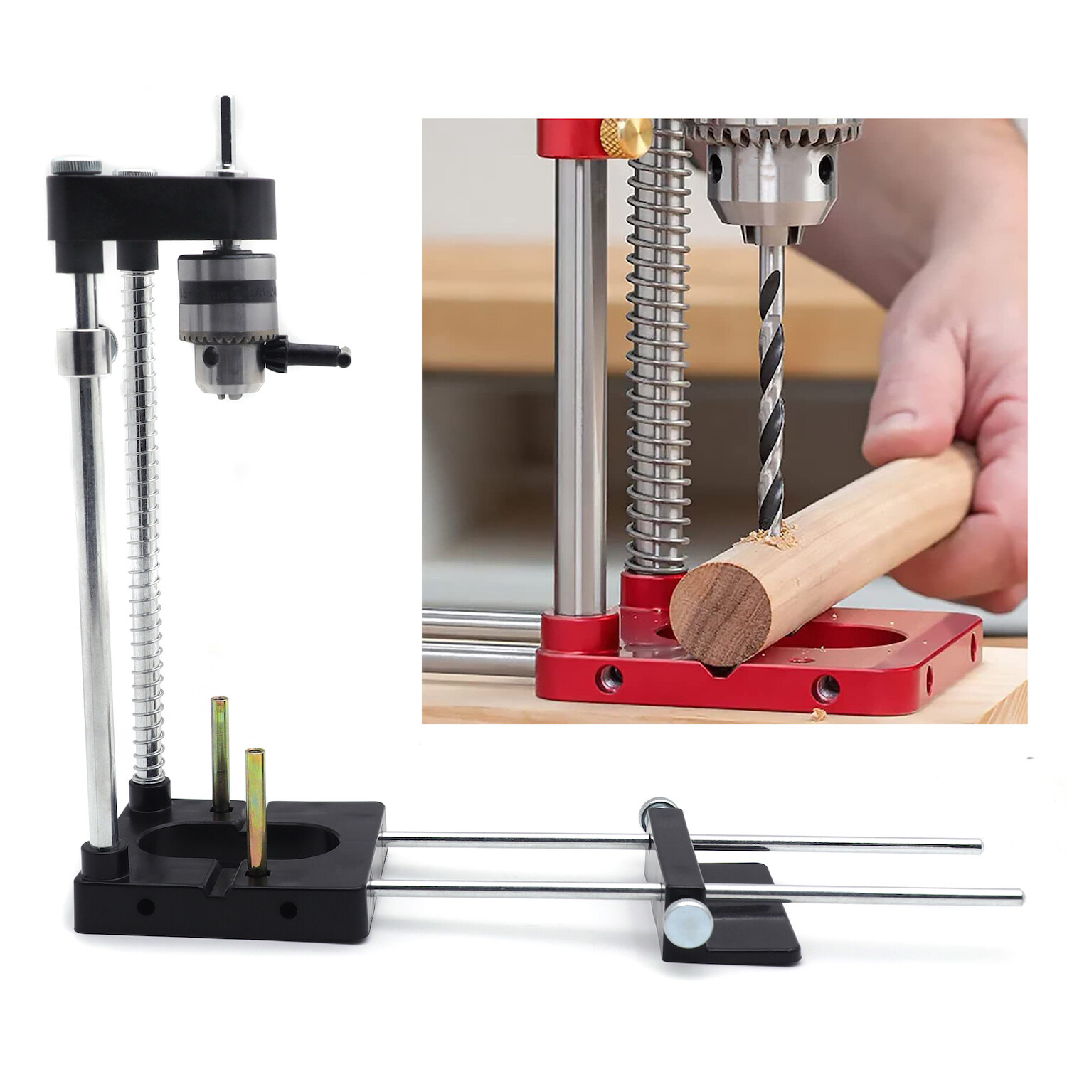 Black Woodworking Drill Locator Punch Locator Drill Guide Drilling Locator Tool