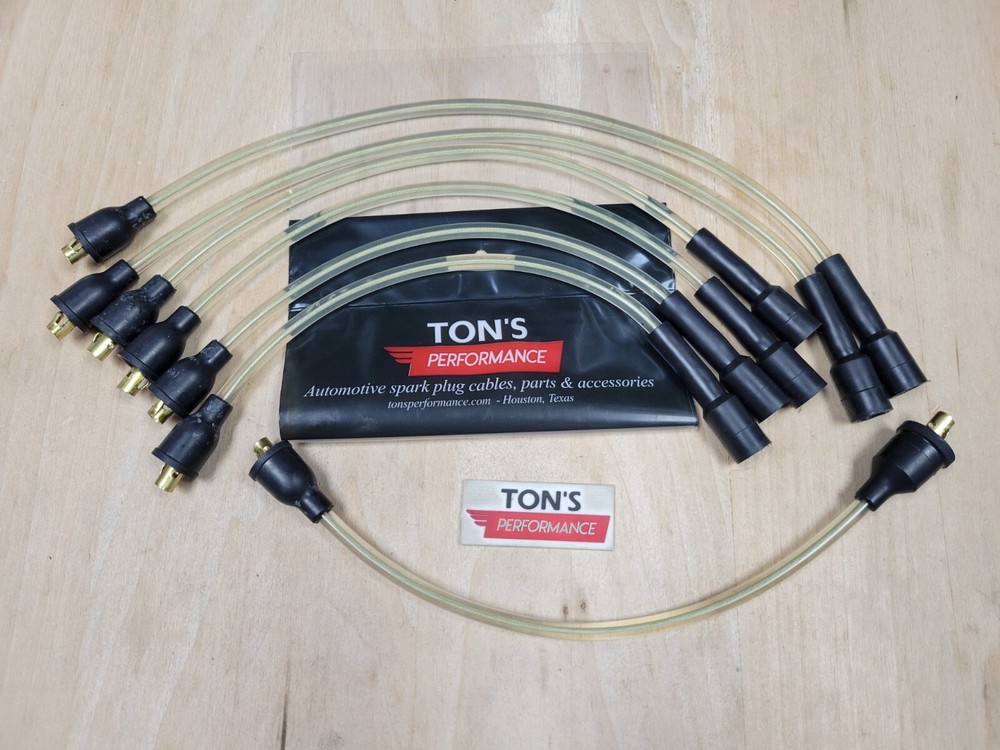 Chevy 216 235 7mm Translucent Clear Spark Plug Wire Set Wires Inline 6