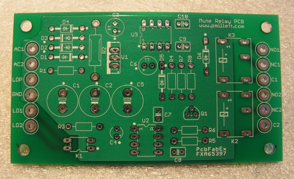 DIY PCB - Muting Circuit for Audio Amp or Preamp