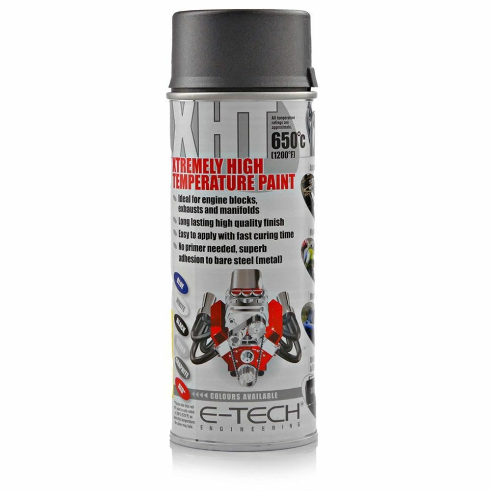E-Tech XHT VHT Exhaust Extremely High Temperature Spray Paint - Graphite 400ml