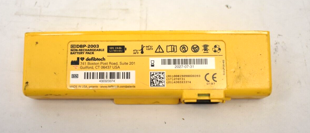 Defibtech Defibrillator Battery DBP-2003 AED Replacement Unit Genuine OEM Used