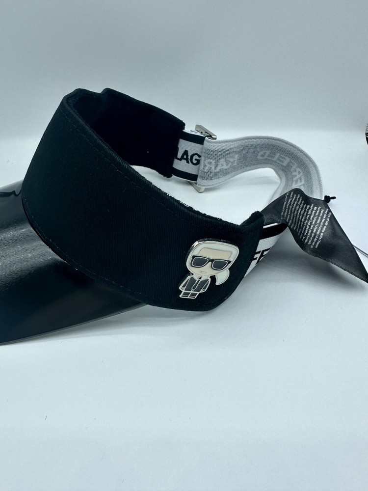 Karl Lagerfeld K/Ikonic logo-plaque visor hat