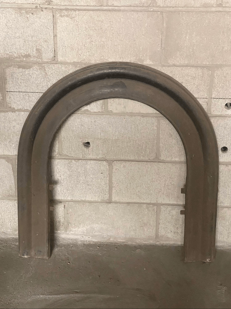 Antique Cast Iron Fireplace Arched Surround