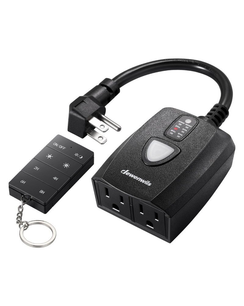 DEWENWILS Outdoor Dimmer with Timer Function Dusk to Dawn Remote Dimmer Switch