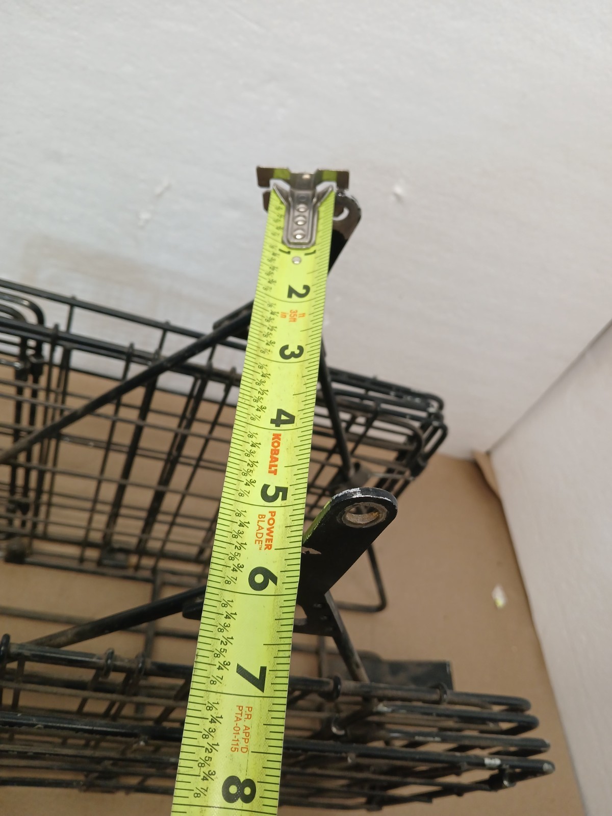 Vintage Folding Bicycle Rear Wire Pannier Cargo Basket Rack Black Metal