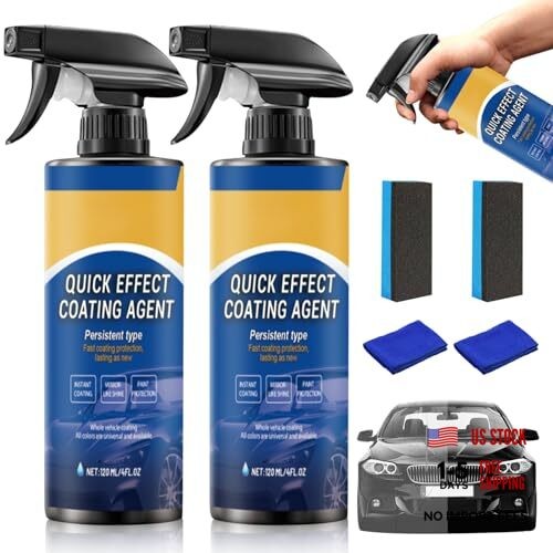 2pcs Car Coating Spray, Quick Effect Coating Agent, 2025 New Quickly Coat Car