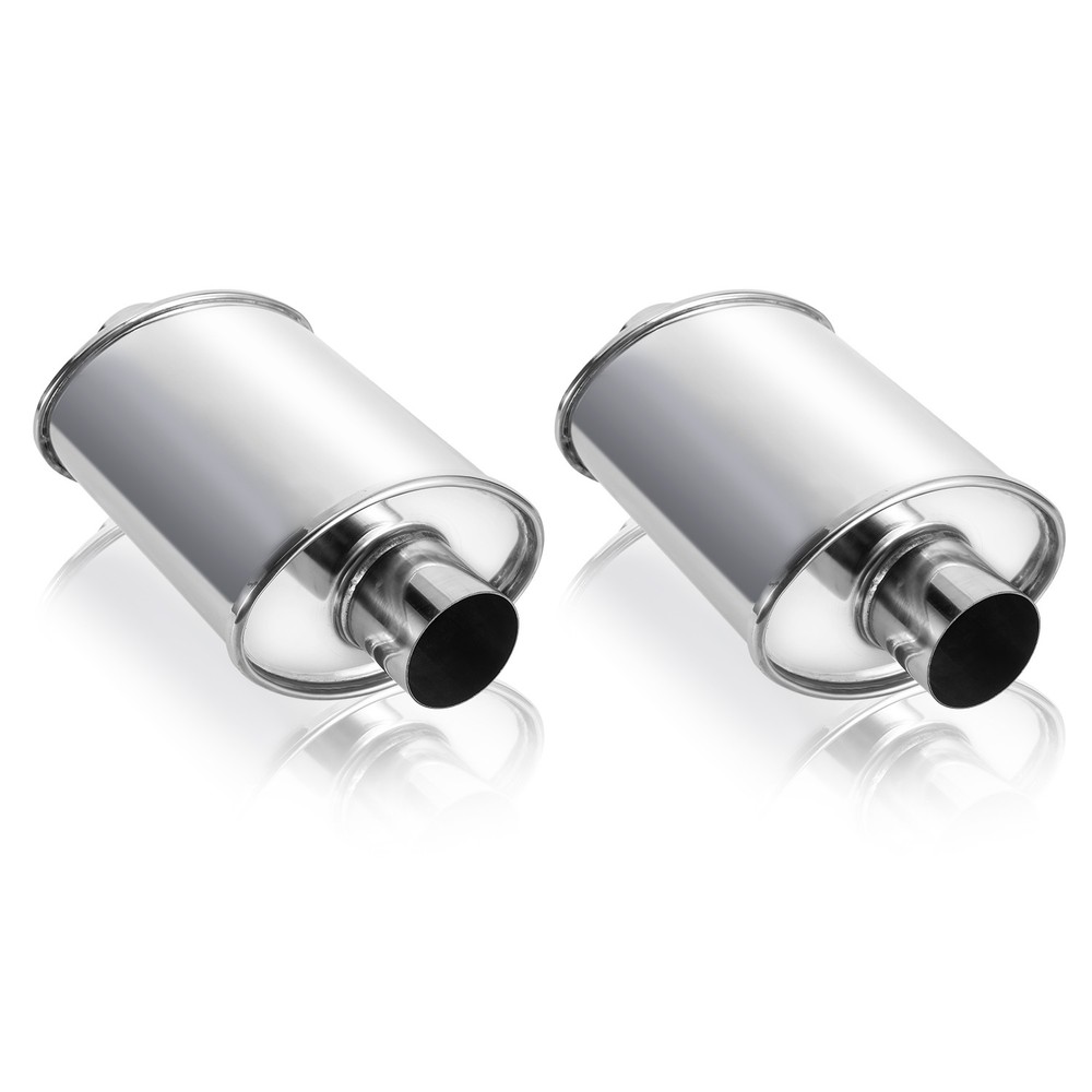 2PCS 2.5'' Inlet & Outlet Universal Performance Muffler Resonators