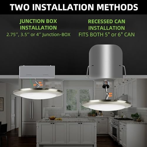 5/6 Inch Selectable CCT LED Disk Light Flush Mount, 3000K/4000K/5000K Silver