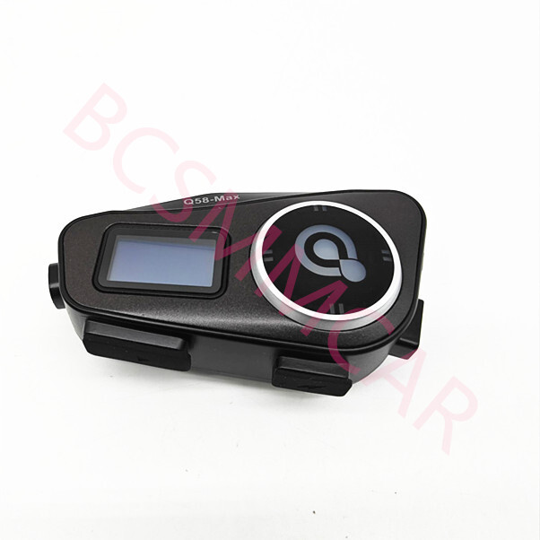 Motorcycle LCD Display Intercom Helmet Bluetooth Headset Music Share Earphone
