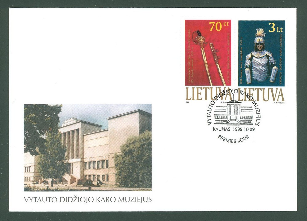 Lithuania E80 FDC 1999 2v Uniform Costumes Khight  Below face