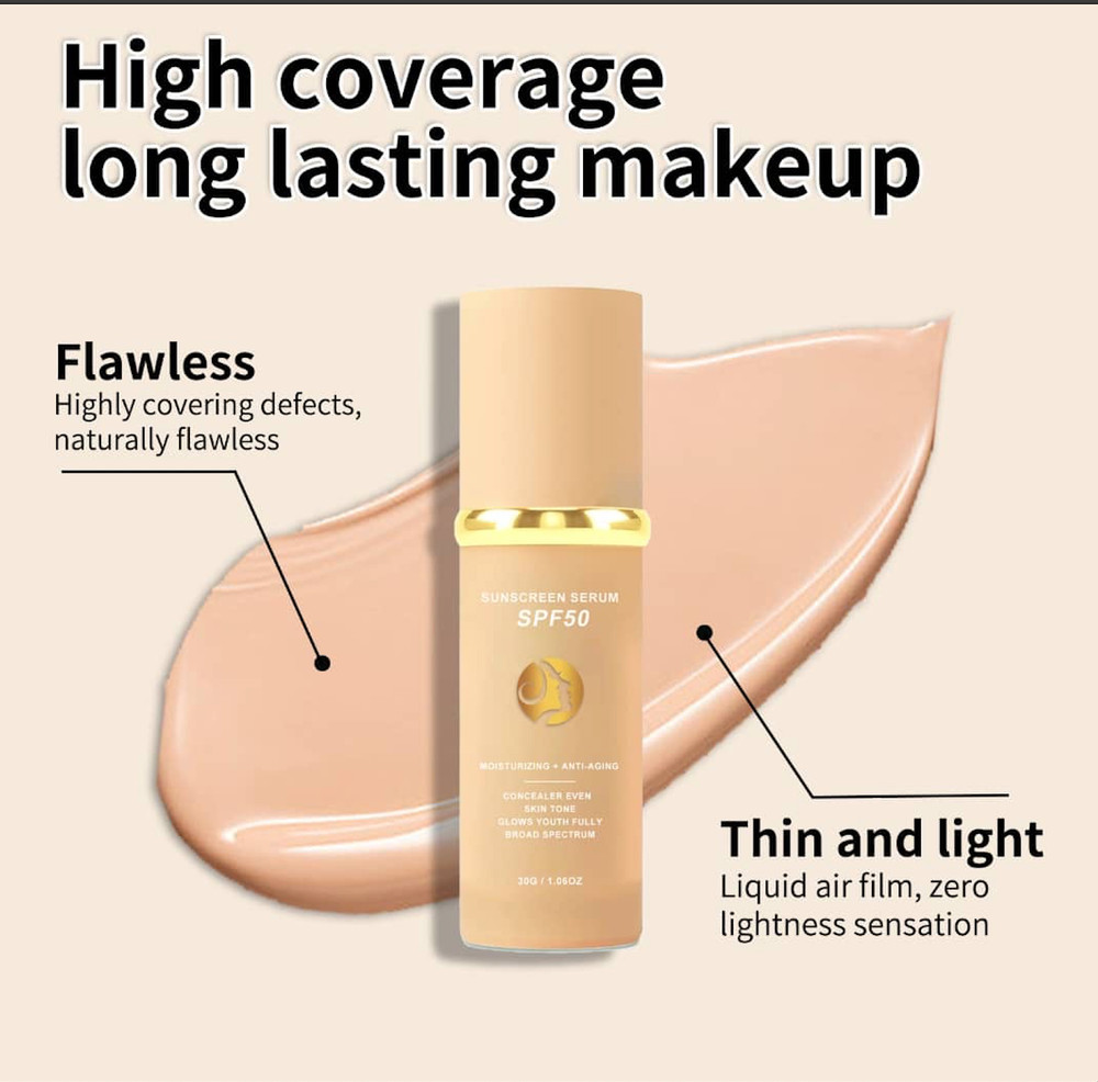 4 in 1 foundation Liquid- Hydrating Medium full coverage concealer SPF 50+