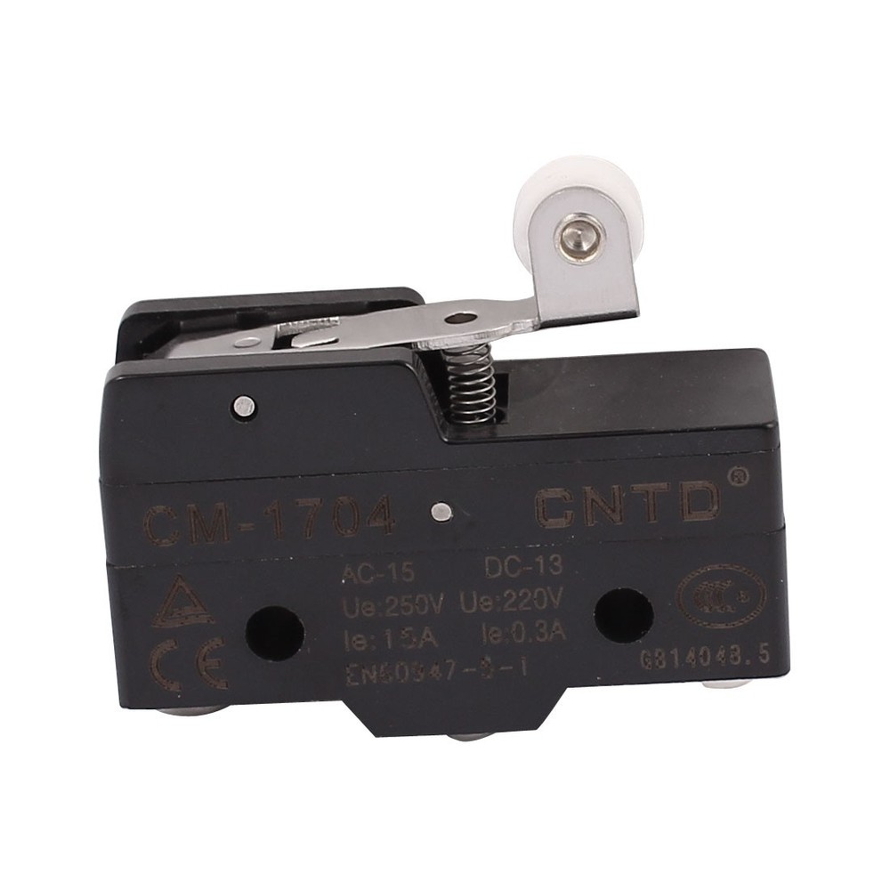 250VAC 15A 220VDC 0.3A Roller Hinge Lever Basic Micro Limit Switch CM-1704