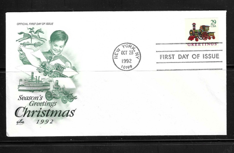 US SC # 2717 Train Engine  FDC . Artcraft Cachet