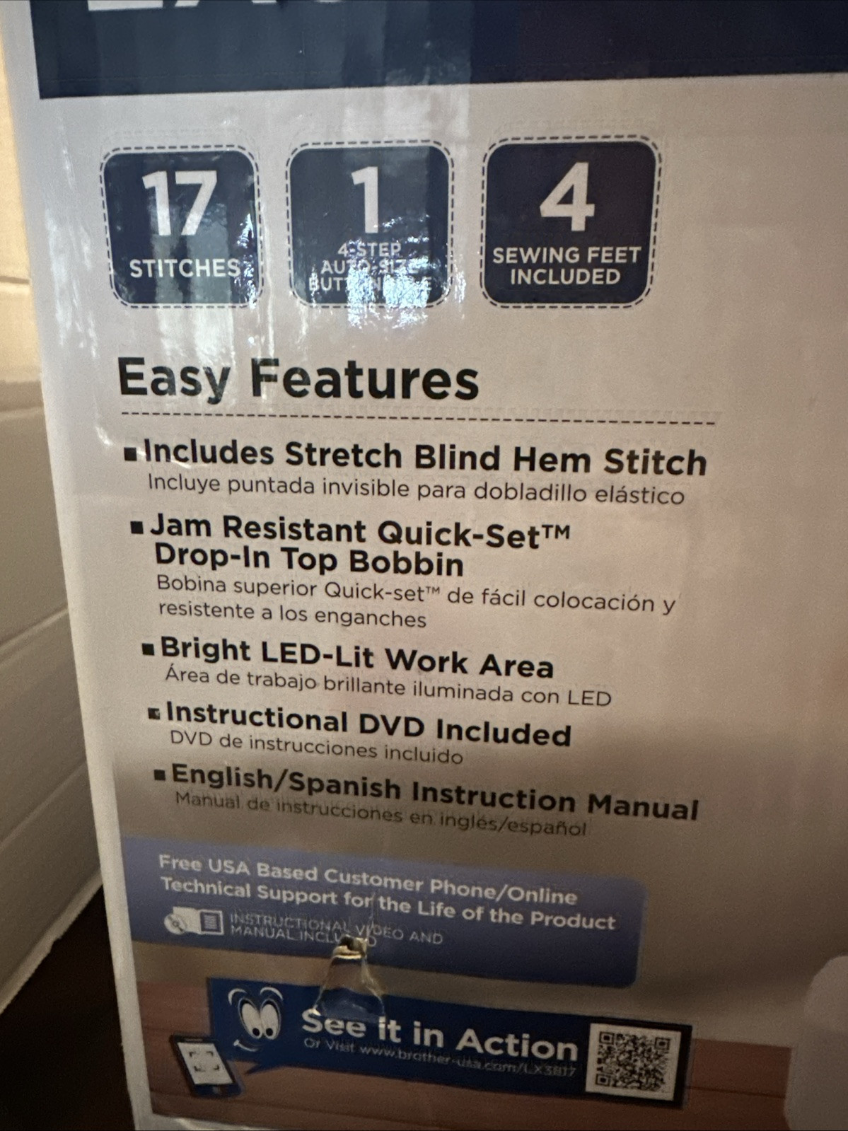 Brother LX3817 Lightweight 17-Stitch Full-Size Sewing Machine-Unopened ~ NIB