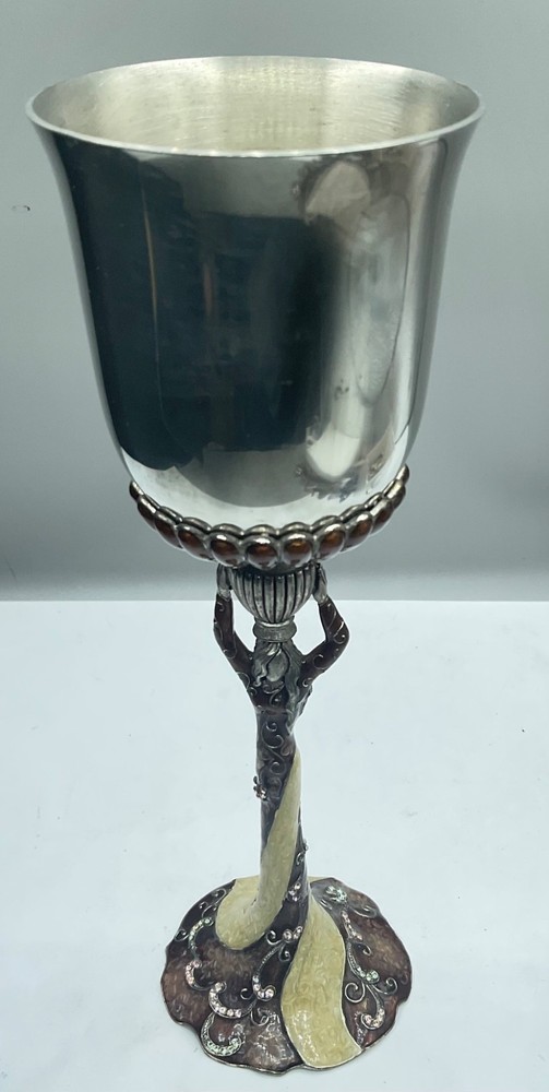 JUDAICA QUEST SILVER PLATED GOBLET