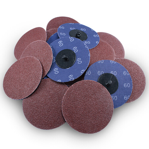 25 Pack - 3" 60 Grit A/O Quick Change Sanding Disc Black Hawk, Type R Roloc