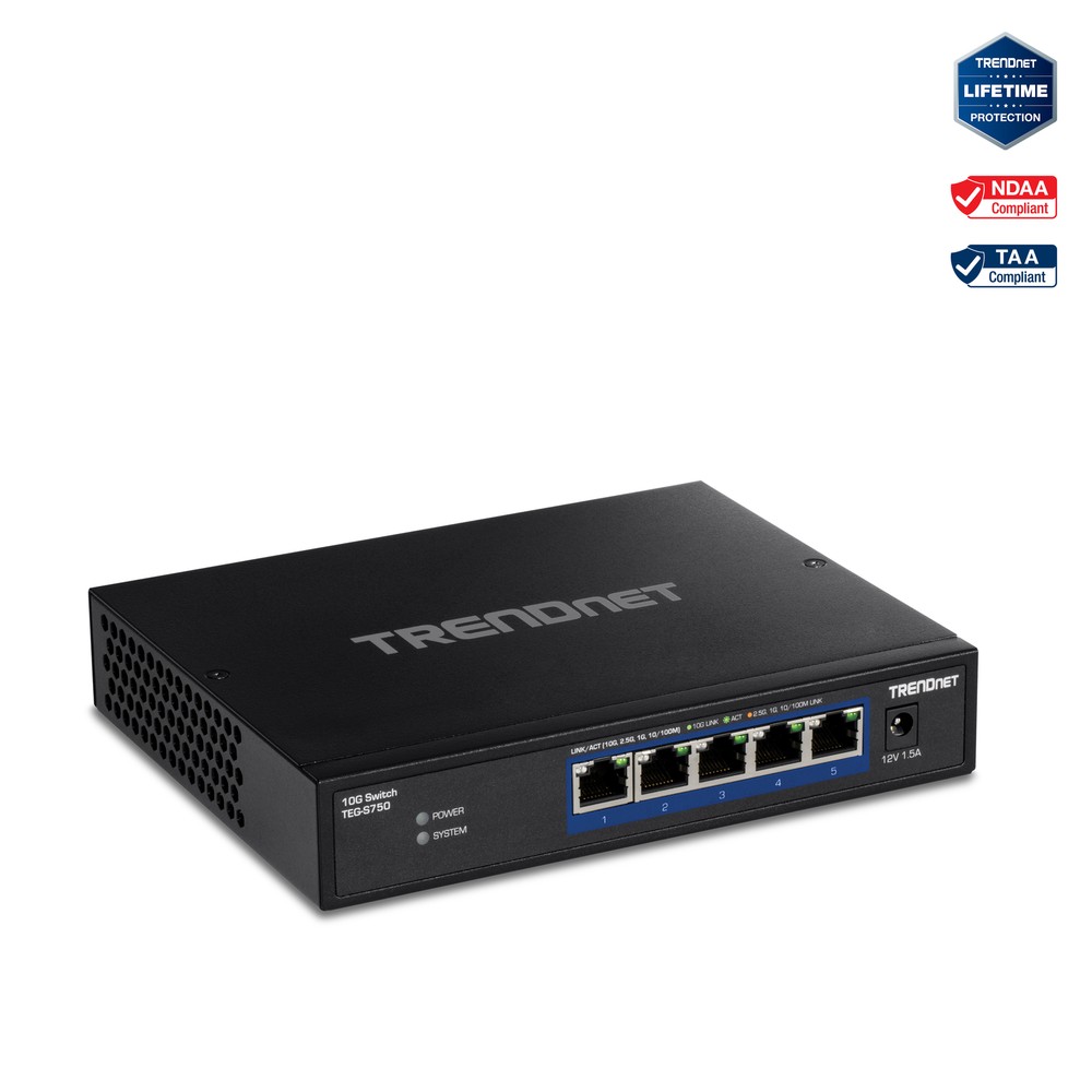 TRENDnet TEG-S750, 5-Port 10G Switch,
