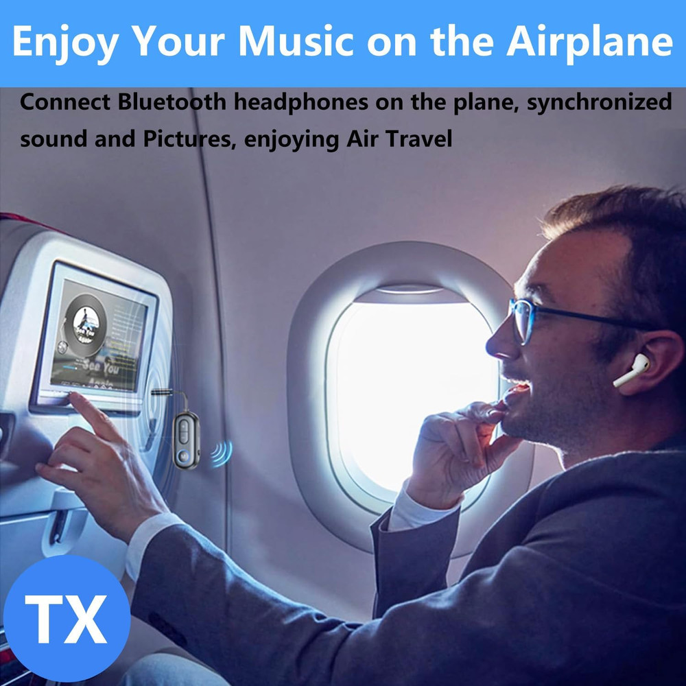 Bluetooth 5.4 Transmitter Receiver - 2-in-1 Bluetooth Wireless Audio Transmitter