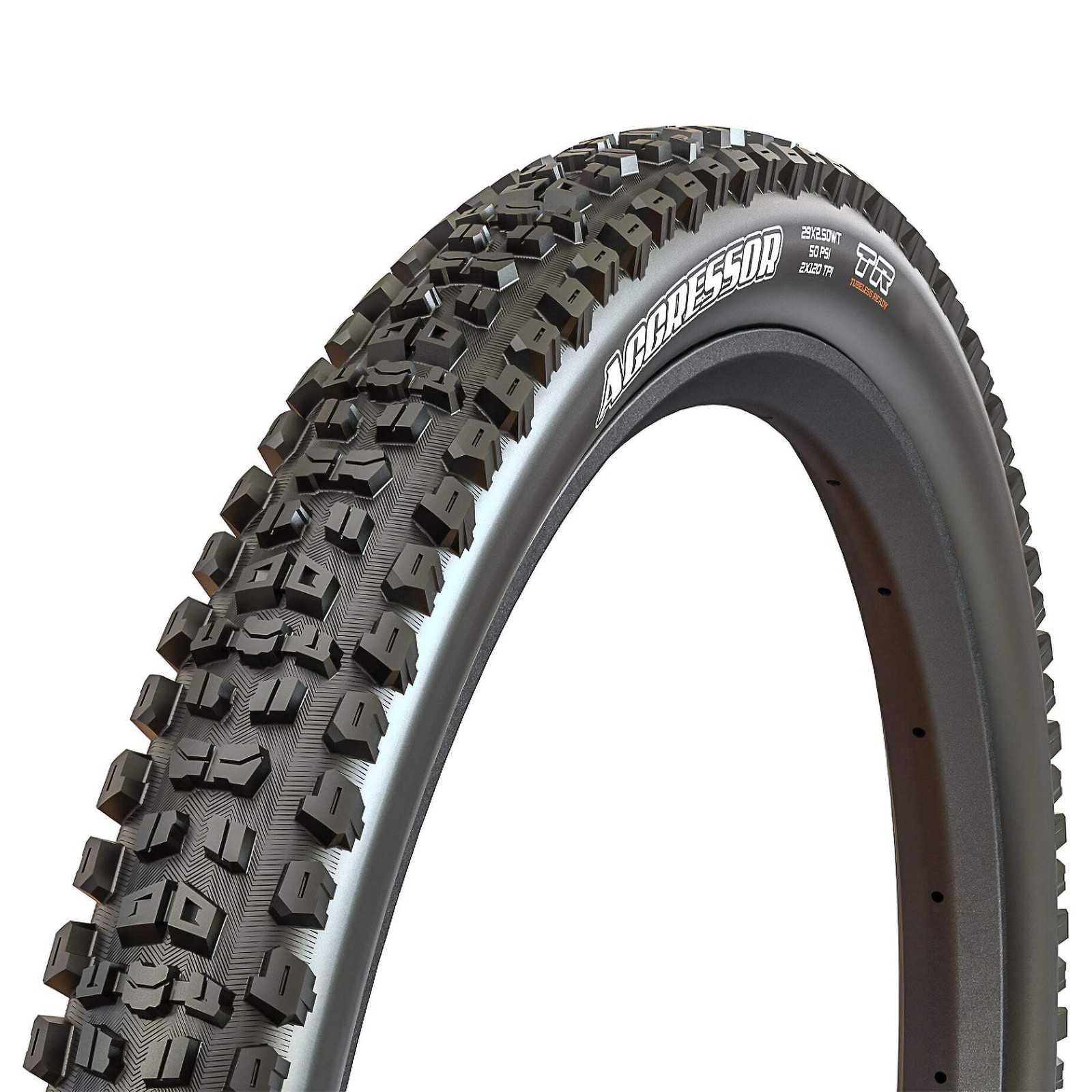 Maxxis Aggressor 29x2.50WT MTB Tire – Tubeless Ready (TR), EXO Protection, Foldi