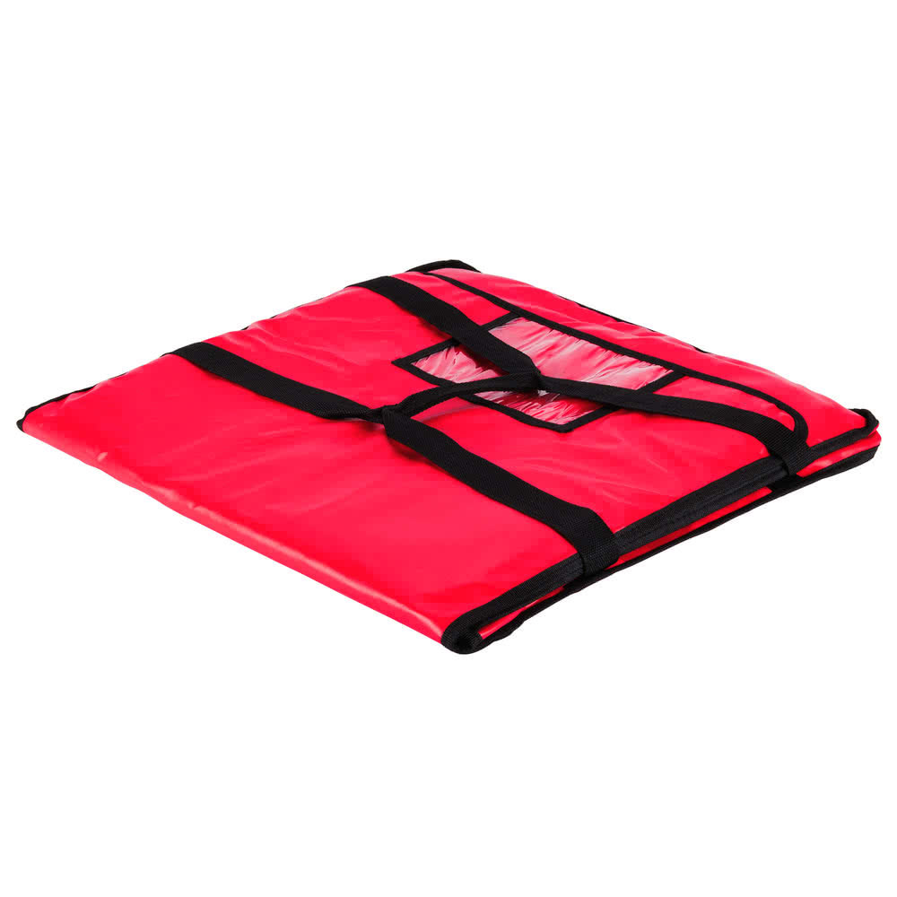 6 PACK 20" x 20" x 12" Red Vinyl Insulated 16" & 18" Pizza Food Delivery Bag